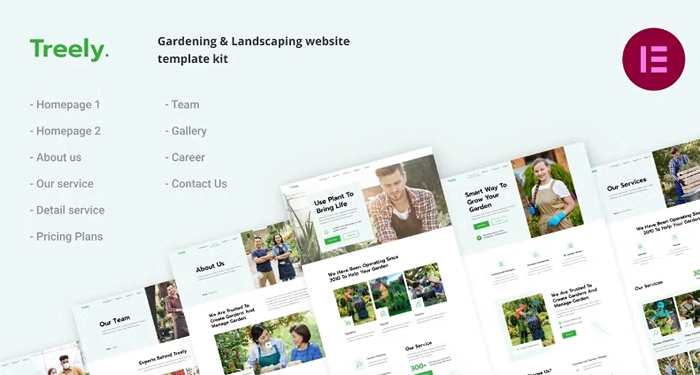 Treely – Landscape & Gardening Elementor Template Kit 1.0.0