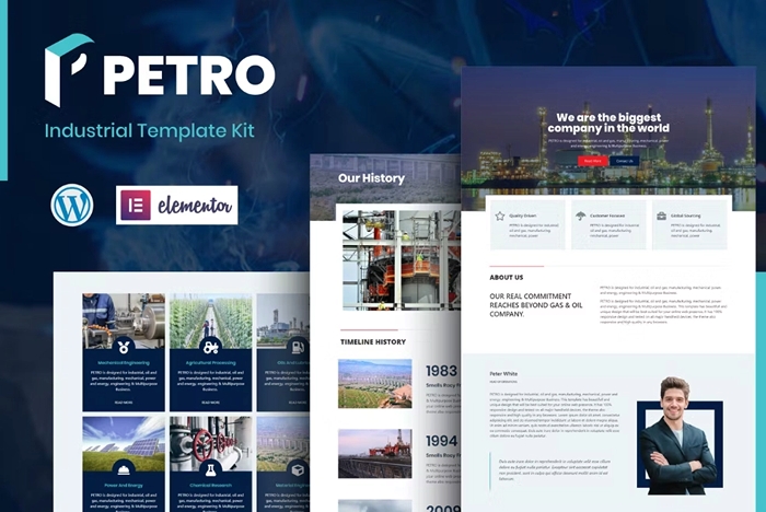 Petro – Industrial Elementor Template Kit 1.0.0