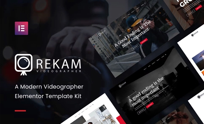 Rekam Kit – Modern Videographer Elementor Template Kit 1.0.0
