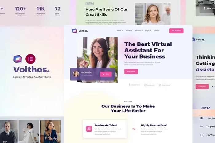 Voithos – Personal Virtual Assistant Elementor Template Kit 1.0.0