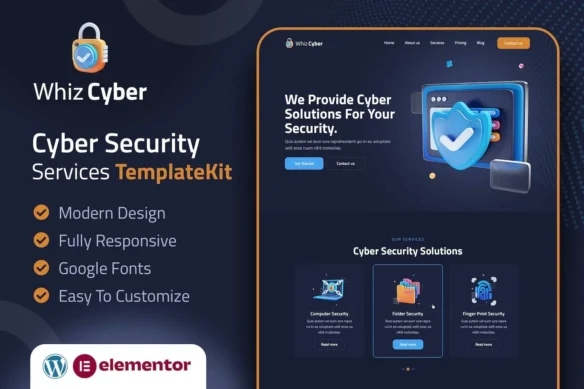 WhizCyber – Cyber Security Elementor Template Kit 1.0.0