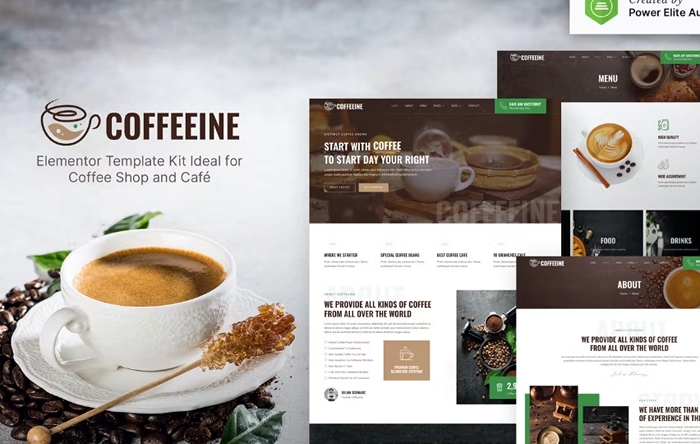 Coffeeine – Coffee Shop & Cafe Elementor Template Kit 1.0.0