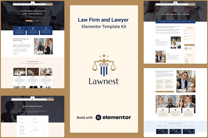 Lawnest – Law Firm & Lawyer Elementor Pro Template Kit 1.0.0