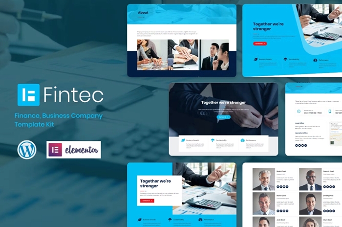Fintec – Finance Business Company Elementor Template Kit 1.0.0