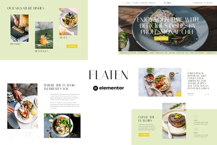 Flaten – Restaurant & Catering Services Elementor Template Kit 1.0.0
