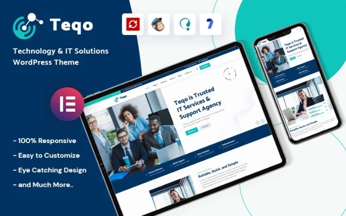 Teqo – Technology and IT Solutions WordPress Theme 1.0.0