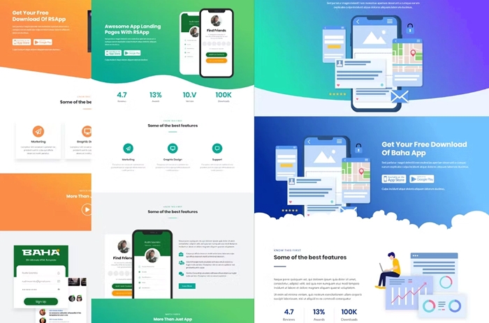Baha – Apps Landing Elementor Template Kit 1.0.0