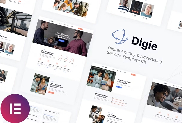 Digie – Digital Agency & Advertising Service Elementor Template Kit 1.0.0