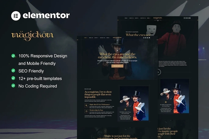 Magickom – Magician Elementor Template Kit 1.0.0