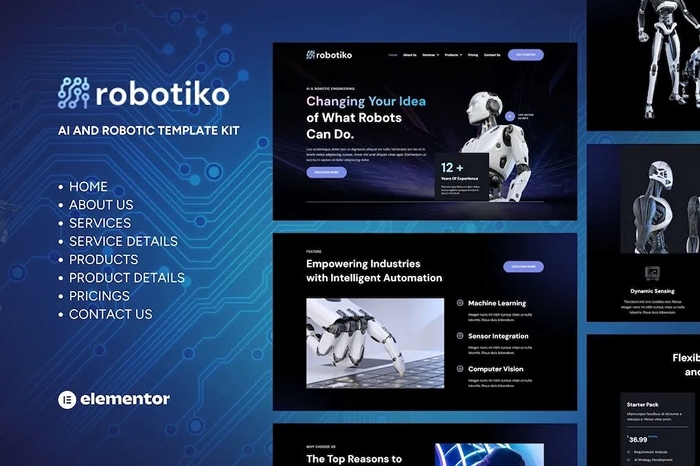 Robotiko – Robotic & AI Elementor Template Kit 1.0.0