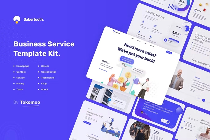 Sabertooth – Business Startup Elementor Template Kit 1.0.0