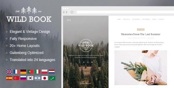 Wild Book – Vintage & Elegant Blog Theme 1.9.8
