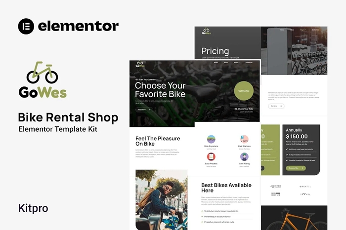 Gowes – Bike Rental Shop Elementor Template Kit 1.0.0