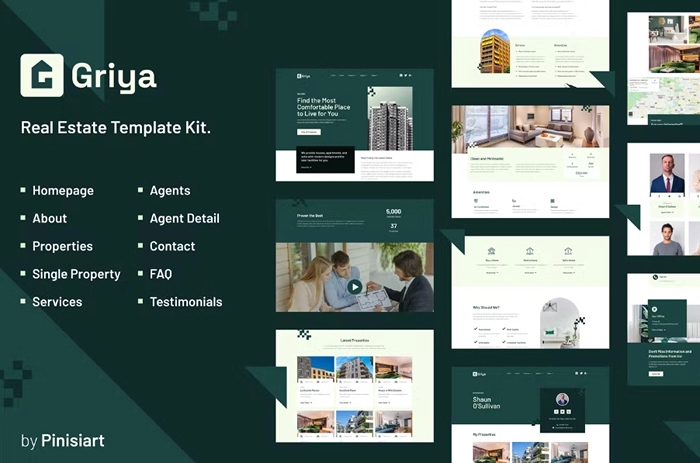 Griya - Apartment & Single Property Real Estate Elementor Template Kit 1.0.0