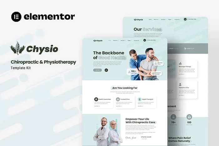 Chysio – Chiropractic & Physiotherapy Elementor Template Kit 1.0.0