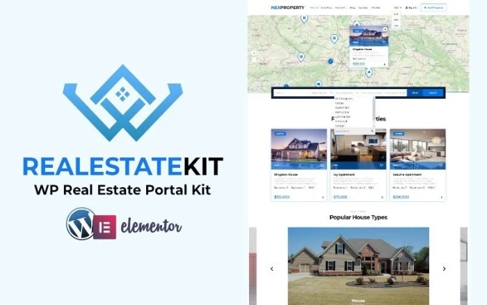 Real Estate Directory Kit FREE for WordPress Theme 1.0.6