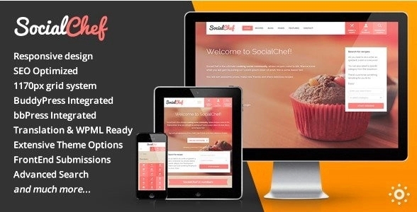 SocialChef – Social Recipe WordPress Theme 1.31.1