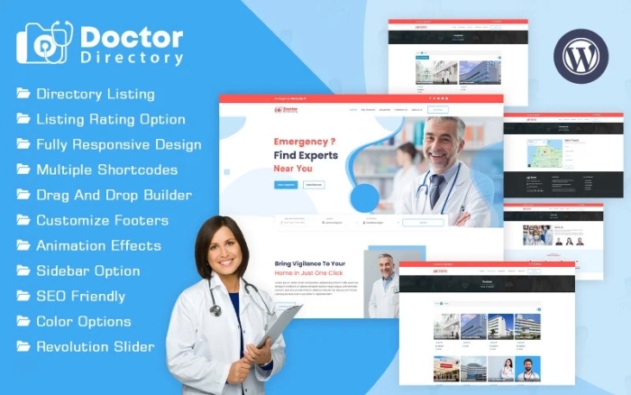 Doctor Directory WordPress Theme 1.0.0