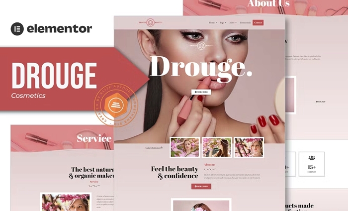 Drouge – Cosmetic Elementor Template Kit 1.0.0