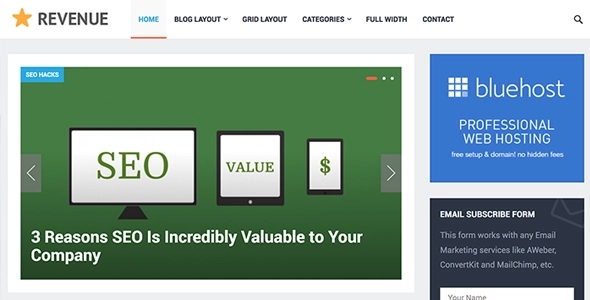 Revenue WordPress Theme By HappyThemes 1.4