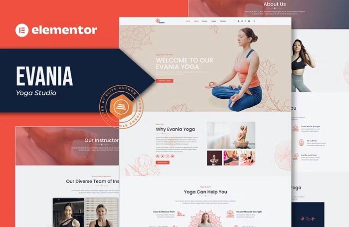 Evania – Yoga Studio Elementor Template Kit 1.0.0