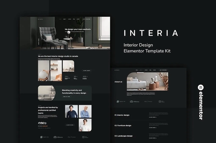 Interia – Interior Design Elementor Template Kit 1.0.0