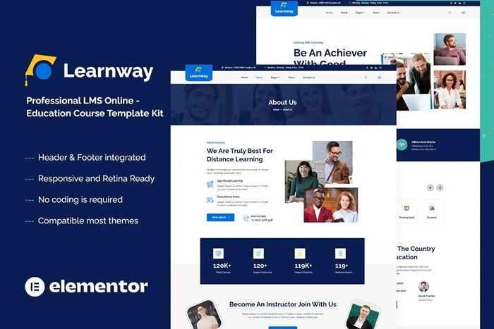 Learnway – Professional Online Education Courses Elementor Template Kit 1.0.0