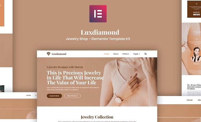 Luxdiamond – Jewelry Shop Elementor Template Kit 1.0.0
