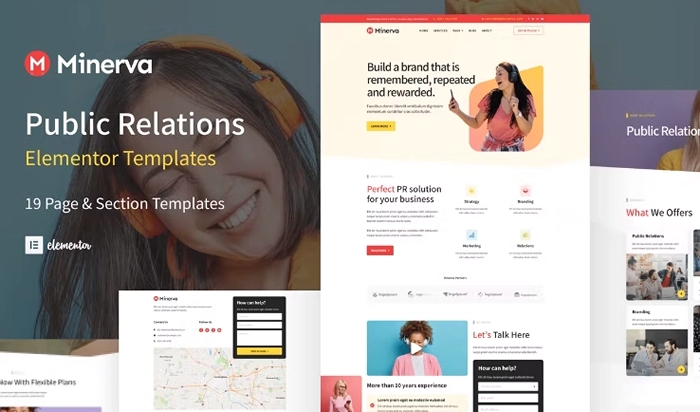 Minerva – Public Relation & Creative Agency Elementor Template Kit 1.0.0