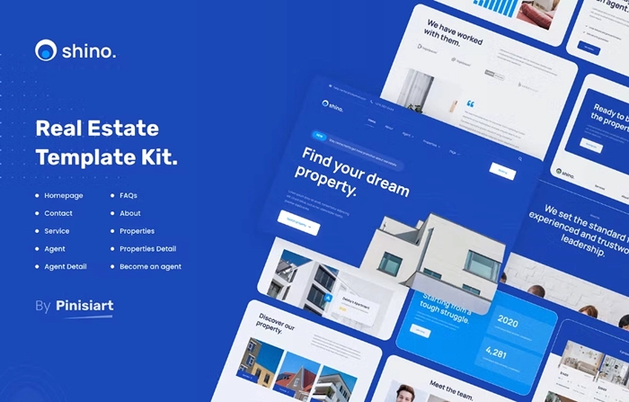 Shino – Apartment & Single Property Real Estate Elementor Template Kit 1.0.0