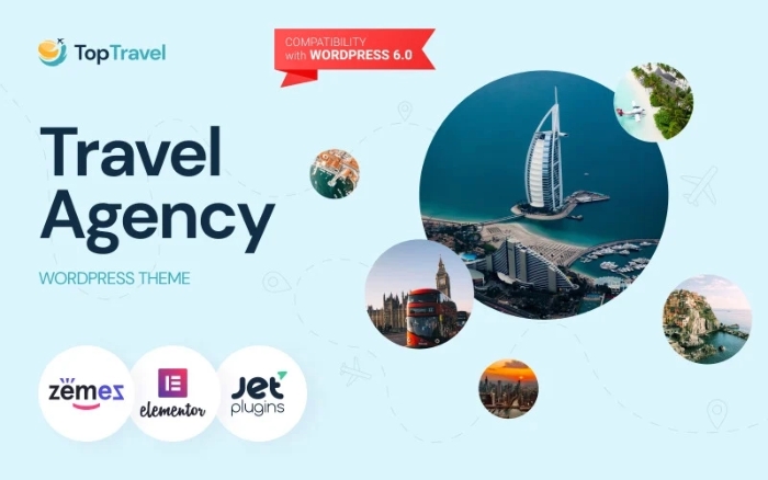 TopTravel – WordPress Theme Travel Agency Booking Template 1.0.1