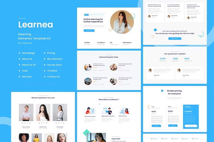Learnera – e-Learning School & University Elementor Template Kit 1.0.0