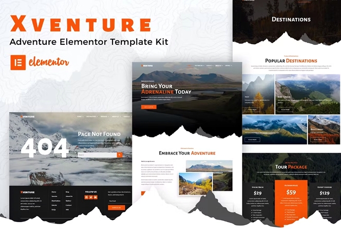 Xventure - Travel Elementor Template Kit 1.0.0