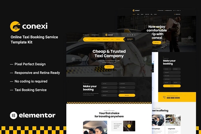 Conexi - Online Taxi Booking Service Template Kit 1.0.0
