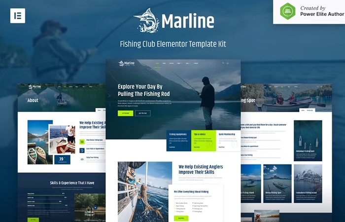 Marline - Fishing & Hunting Club Elementor Template Kit 1.0.0