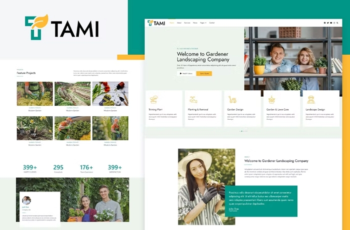Tami - Landscape & Gardening Elementor Template Kit 1.0.0