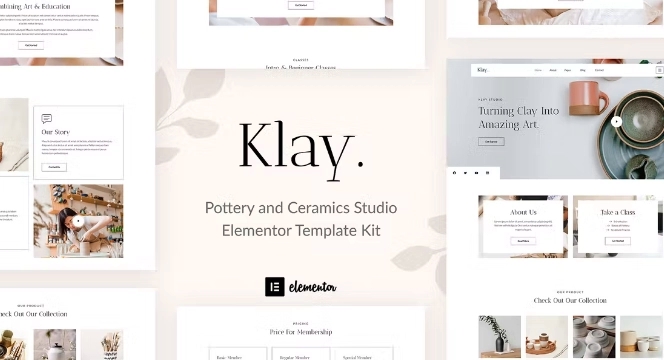 Klay – Pottery and Ceramics Studio Elementor Template Kit 1.0.0