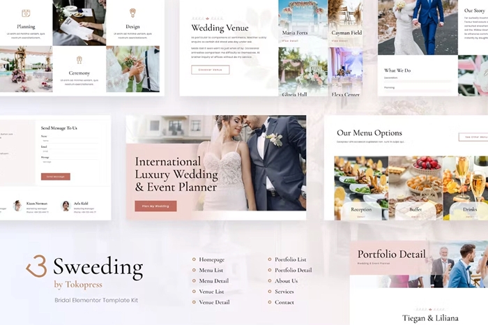 Sweeding - Wedding Event Invitation Elementor Template Kit 1.0.0