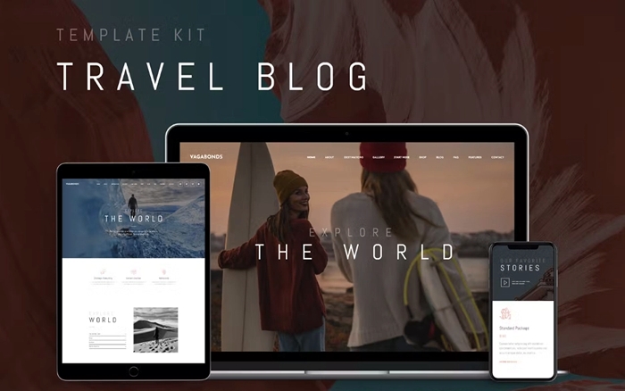 Vagabonds - Travel Blog Elementor Template Kit 1.0.0