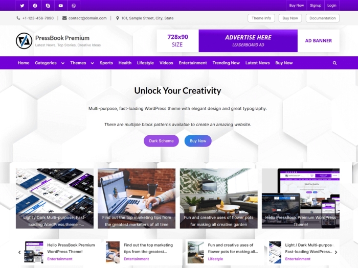 PressBook Premium WP Theme 2.3.4