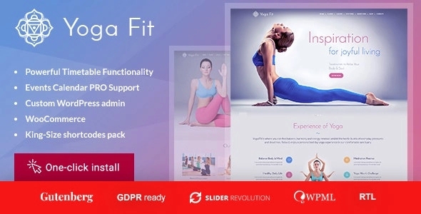 Yoga Fit – Sports & Fitness WordPress Theme 1.3.6