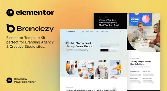 Brandezy - Branding Agency & Creative Studio Elementor Template Kit 1.0.0