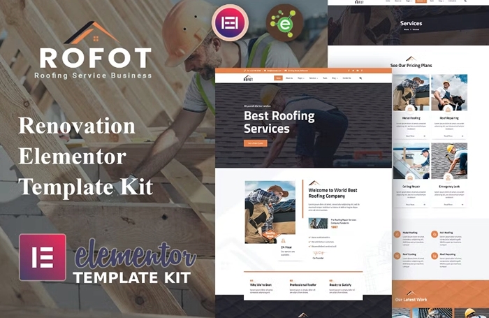Rofot – Renovation Elementor Template Kit 1.0.0