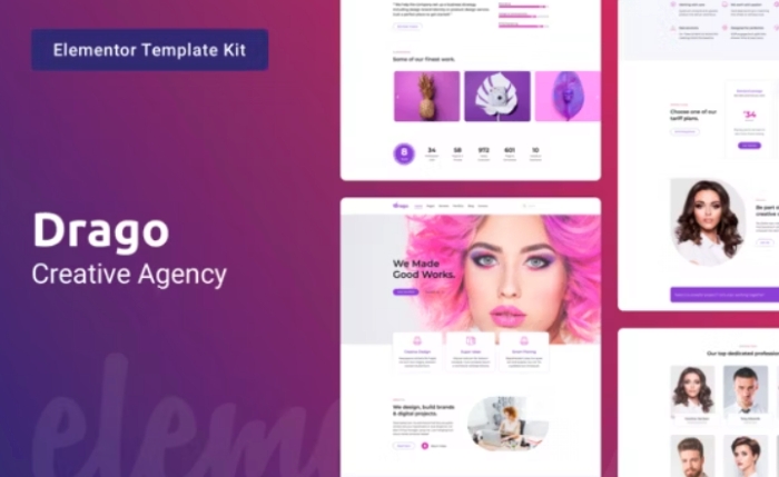 Drago – Creative Digital Agency Elementor Template Kit 1.0.0