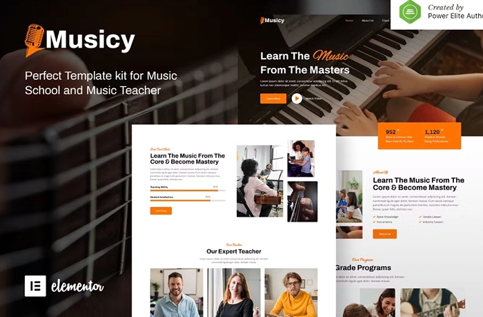 Musicy β Music School Elementor Template Kit 1.0.0