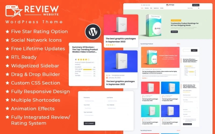 Reviews & Ratings WordPress Theme 1.0.0