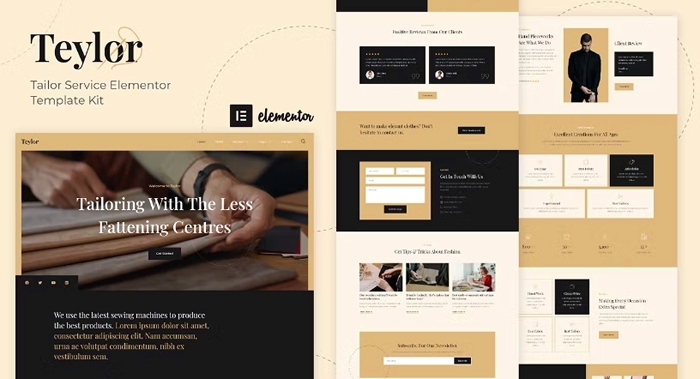 Teylor – Tailor Service Elementor Template Kit 1.0.0