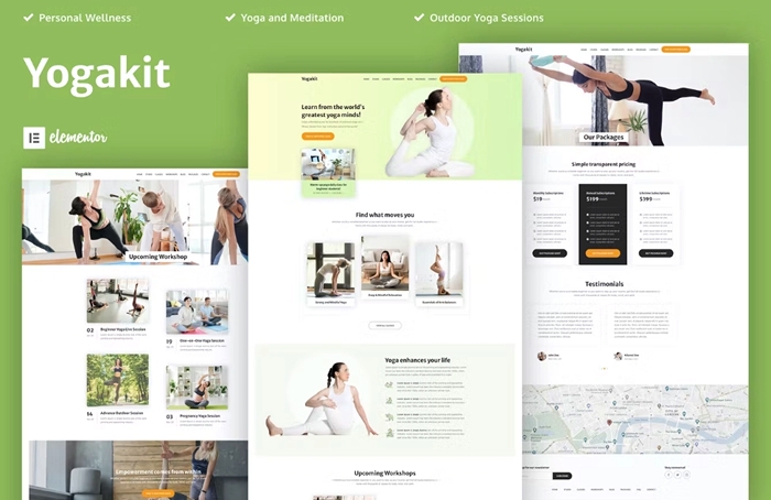 Yogakit – Yoga & Meditation Elementor Template Kit 1.0.0