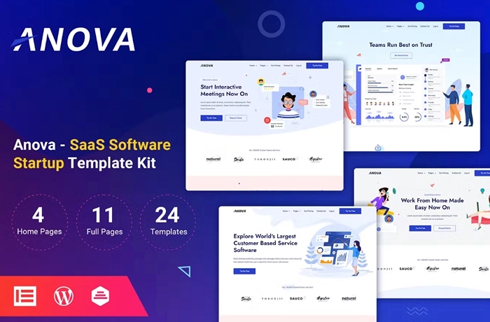 Anova – SaaS & Startup Elementor Template Kit 1.0.0