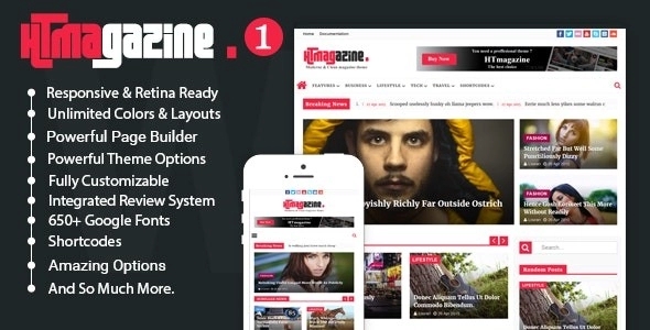 HTmagazine – WordPress Newspaper Magazine Blog Theme 3.1.0